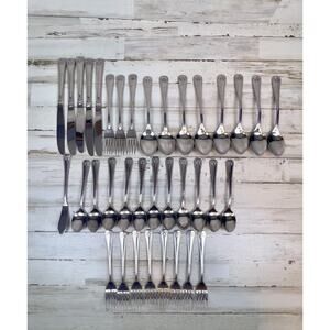 Towle Supreme Cutlery ABBEY SHELL Stainless 36 Pc Flatware Set Japan